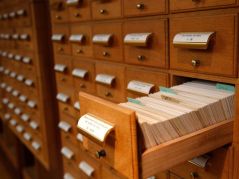 Historical Society Card Catalog cabinets
