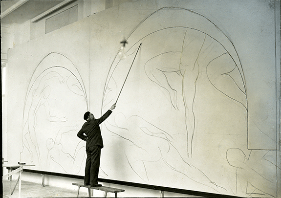 Barnes 4 Matisse working on Mural